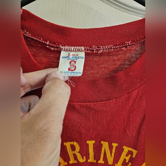 Vintage U.S. Marine Corps Camp LeJeune, NC Single Stitch T Shirt Large - Picture 2 of 7